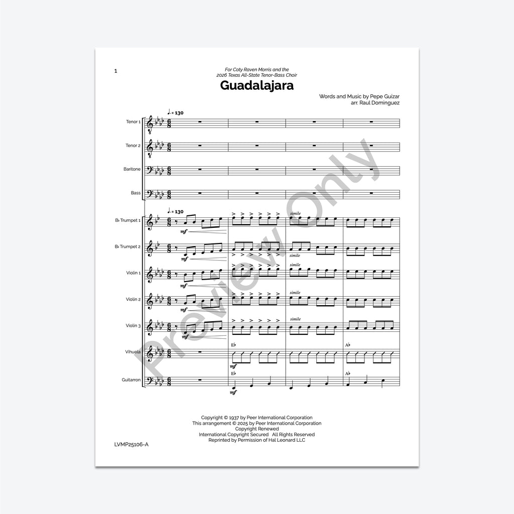 Guadalajara (Conductor's Score)